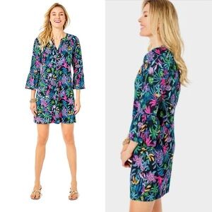 Lilly Pulitzer Sz Sm NORRIS DRESS *PARADISE GLOW* ONYX